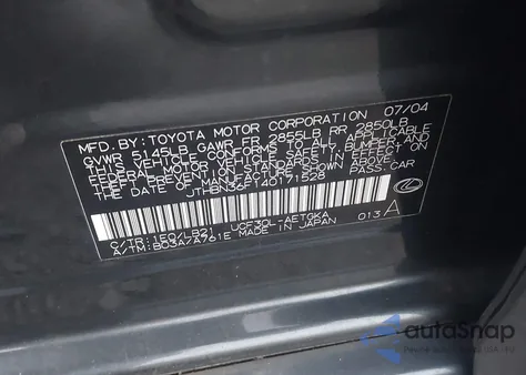 2004 Lexus Ls 430 из США, поврежденный, VIN JTHBN36F140171528